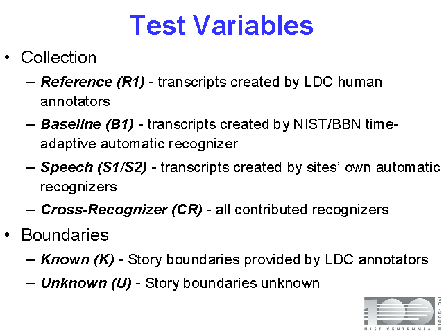 Test Variables